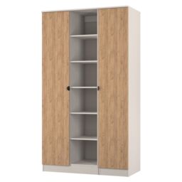 Ready Assembled 2 U Norway Tall 3 Door Robe with shelves (Ready Assembled) in Beige - Size: Large - thumbnail 4
