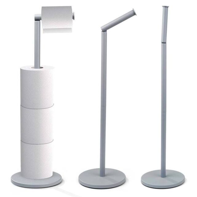 KORVIXA 2 in 1 Toilet Paper Holder Grey Bathroom - image 1