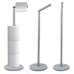 KORVIXA 2 in 1 Toilet Paper Holder Grey Bathroom