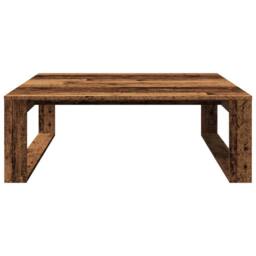 Berkfield Home Durable Coffee Table Old Wood 100x100x35 cm Engineered Wood in Brown - Size: 100 x 100 x 35 cm - thumbnail 4