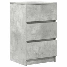 Berkfield Home Durable Bedside Cabinet with 3 Drawers Concrete Grey 39x35x65 cm - Size: 39 x 35 x 65 cm - thumbnail 3