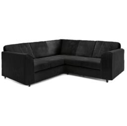 Furniture 786 Jumbo Cord Full Back 2c2 Corner Sofa in Black
