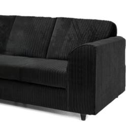 Furniture 786 Jumbo Cord Full Back 2c2 Corner Sofa in Black - thumbnail 3