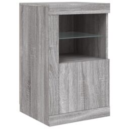 Berkfield Home Side Cabinets with LED Lights 2 pcs Grey Sonoma Engineered Wood - thumbnail 6
