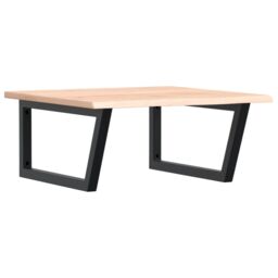 Berkfield Home Basin Shelf Wall Mounted Steel & Solid Wood Oak in Brown - thumbnail 2