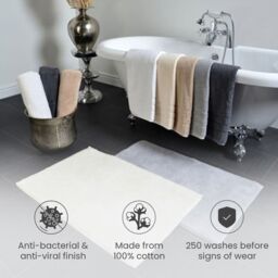 Allure Bath Fashions Hotel Luxury Deep Pile Bath Mat in Cream - thumbnail 2