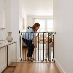 Safetots Extra Tall Natural Screw Fit Baby Gate Screw Fit Baby Gate 100cm Tall in Black - Size: 80 cm - 90 cm - thumbnail 7