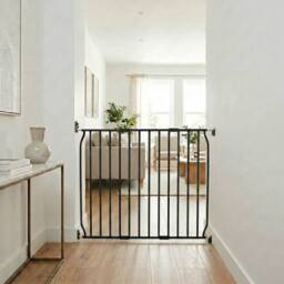 Safetots Extra Tall Natural Screw Fit Baby Gate Screw Fit Baby Gate 100cm Tall in Black - Size: 80 cm - 90 cm - thumbnail 2