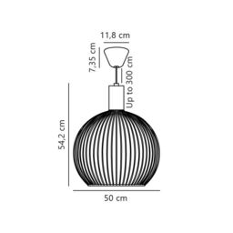 Nordlux Modern Indoor Pendant Light Black Metal E27 chrome socket - Mains Powered, IP20 - thumbnail 5