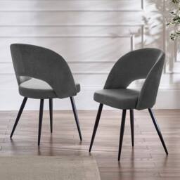 Cheshire Elowen Elegant Onyx Dining Chairs - Set of 2 in Dark Grey - thumbnail 4
