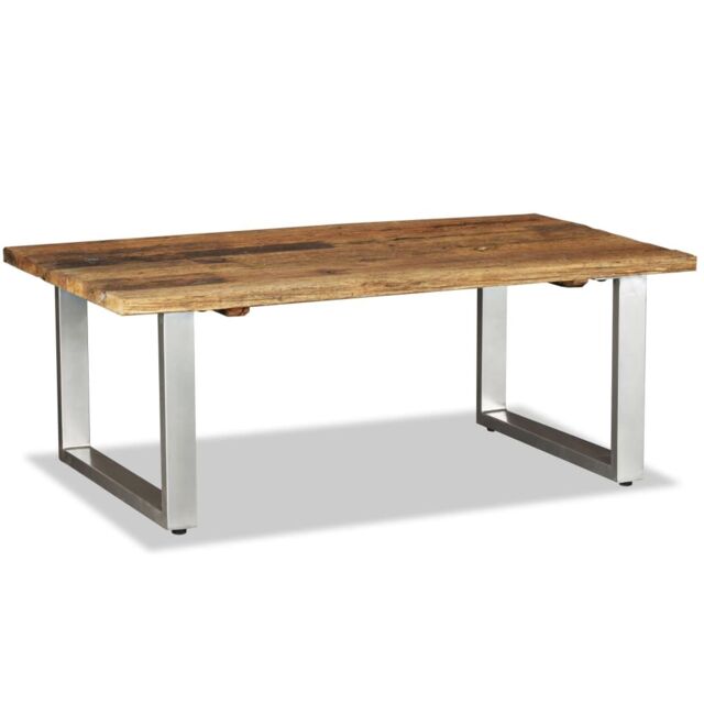 Berkfield Home Coffee Table Solid Reclaimed Wood 100x60x38 cm in Brown - Size: 100 x 60 x 38 cm - image 1