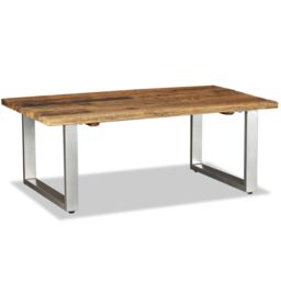 Berkfield Home Coffee Table Solid Reclaimed Wood 100x60x38 cm in Brown - Size: 100 x 60 x 38 cm - thumbnail 1