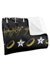 Lord of the Rings Blanket, 152x127 cm Ugly Christmas Sweater Logo Silky Touch Super Soft Throw Blanket in White - thumbnail 3