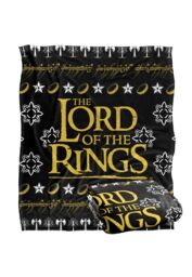 Lord of the Rings Blanket, 152x127 cm Ugly Christmas Sweater Logo Silky Touch Super Soft Throw Blanket in White - thumbnail 2