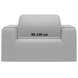 Berkfield Home Stretch Couch Slipcover Grey Polyester Jersey - thumbnail 6