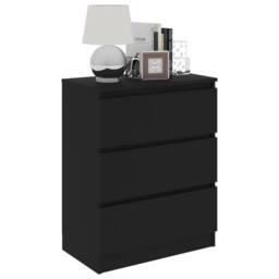 Berkfield Home Sideboard Black 60x35x76 cm Engineered Wood - Size: 60 x 35 x 76 cm - thumbnail 3