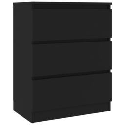 Berkfield Home Sideboard Black 60x35x76 cm Engineered Wood - Size: 60 x 35 x 76 cm - thumbnail 2
