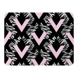 Benjamin Tate Design Geometric Animal Print Blanket in Natural - Size: 120 cm x 150 cm - thumbnail 1
