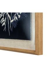 KDMD Flora & Fauna Meadow Linen Art with Beaded Frame - Nature Decor in Brown - thumbnail 2