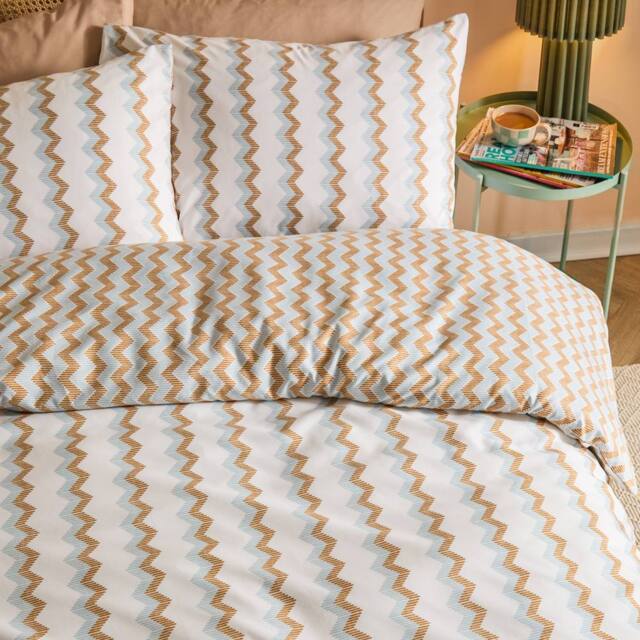 Duvet Day Izzie Reversible Soft Touch Duvet Cover Set in Gold - Size: Single - image 1