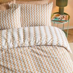 Duvet Day Izzie Reversible Soft Touch Duvet Cover Set in Gold - Size: Single - thumbnail 2