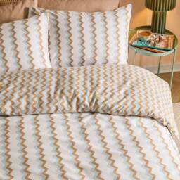 Duvet Day Izzie Reversible Soft Touch Duvet Cover Set in Gold - Size: Single - thumbnail 1