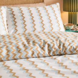 Duvet Day Izzie Reversible Soft Touch Duvet Cover Set in Gold - Size: Single - thumbnail 3