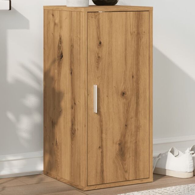 Berkfield Home Shoe Cabinet Artisan Oak 32x35x70 cm Engineered Wood in Brown - Size: 32 x 35 x 70 cm - image 1