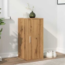 Berkfield Home Shoe Cabinet Artisan Oak 32x35x70 cm Engineered Wood in Brown - Size: 32 x 35 x 70 cm - thumbnail 3