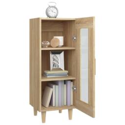 Berkfield Home Sideboard Sonoma Oak 34.5x34x90 cm Engineered Wood in Brown - thumbnail 5