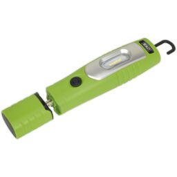 Loops 360Ã‚ ° Swivel Inspection Light - 7 SMD & 3W SMD LED - Rechargeable - Green - thumbnail 1