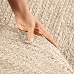 THE RUGS Rangpur Braided Jute Rug & Runner - Hand Woven Oval Natural Rug in Cream - Size: 160 cm x 230 cm - thumbnail 4