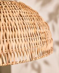 Dibor Roscoe Rattan Large Dome Easy Fit Decor Ceiling Shade H20 x D45cm in Beige - thumbnail 3