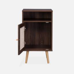 sweeek Scandi-style bedside table with drawer in Dark Brown - thumbnail 3