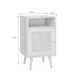 sweeek Scandi-style bedside table with drawer in Dark Brown - thumbnail 5