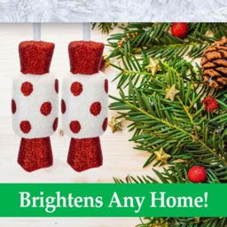 VFM e-Store Candy Cane Sweet Hanging Christmas Tree Decorations Pack of 2 Random in Red - thumbnail 2
