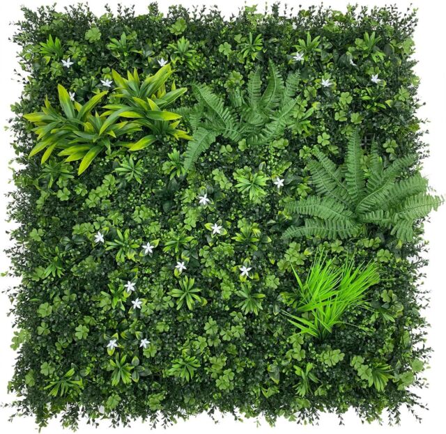 AKA Artificial Living Wall Panels Green Plant Flower Foliage 1m x 1m - Size: 100 cm x 100 cm