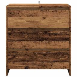 Berkfield Home Decorative 2 Piece Sideboard Old Wood Engineered Wood in Brown - thumbnail 7