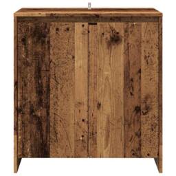 Berkfield Home Decorative 2 Piece Sideboard Old Wood Engineered Wood in Brown - thumbnail 5