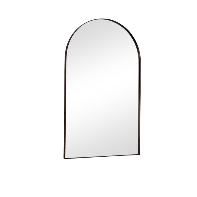 Melody Maison Large Framed Black Arched Mirror 100cm X 60cm - Size: 100 cm X 60 cm - image 1