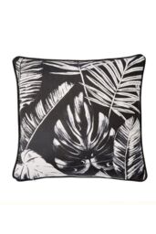 Dreams & Drapes 'Tahiti' Outdoor Water & UV Resistant Garden Filled Bench Cushion in Silver - Size: 43 cm x 43 cm - thumbnail 3