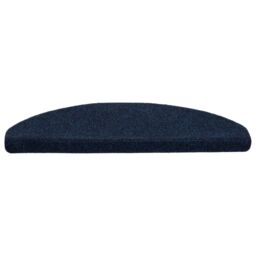 Berkfield Home Self-adhesive Stair Mats 5 pcs Navy 65x21x4 cm Needle Punch in Blue - Size: Medium - thumbnail 4