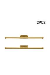 Living and Home 2pcs Wall-Mount Garment Rack Clothes Hanging Rod in Gold - thumbnail 8