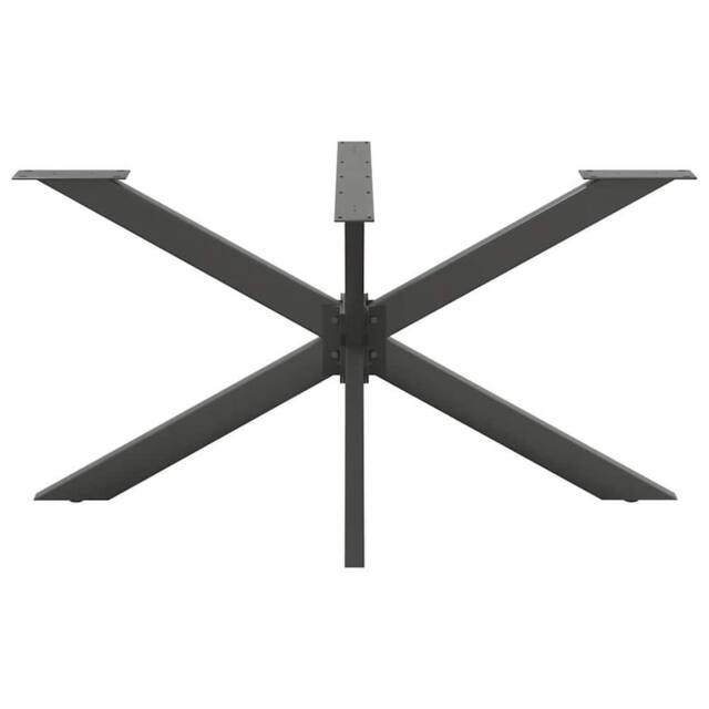 Berkfield Home Modern Dining Table Leg Spider Shape Anthracite 150x78x(72-73) cm in Dark Grey - image 1