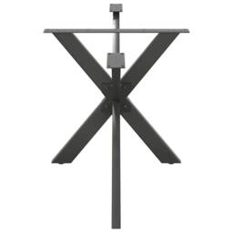 Berkfield Home Modern Dining Table Leg Spider Shape Anthracite 150x78x(72-73) cm in Dark Grey - thumbnail 4