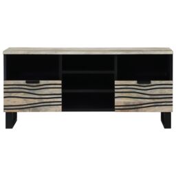 Berkfield Home Media Storage Cabinets & Racks with Drawer with Shelf with Storage White & Black - thumbnail 3