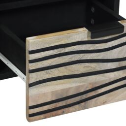 Berkfield Home Media Storage Cabinets & Racks with Drawer with Shelf with Storage White & Black - thumbnail 7