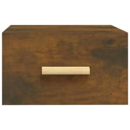 Berkfield Home Stunning Wall-mounted Bedside Cabinet Smoked Oak 35x35x20 cm in Brown - Size: 35 x 35 x 20 cm - thumbnail 4