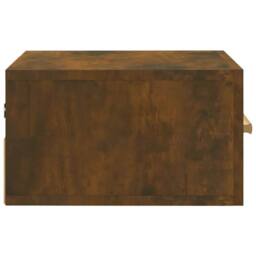 Berkfield Home Stunning Wall-mounted Bedside Cabinet Smoked Oak 35x35x20 cm in Brown - Size: 35 x 35 x 20 cm - thumbnail 6