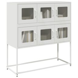Berkfield Home Sideboard White 100.5x39x107 cm Cold-rolled Steel